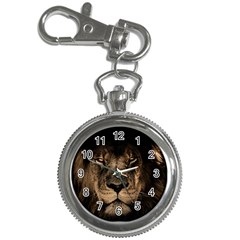 African Lion Mane Close Eyes Key Chain Watches by BangZart