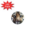 Tiger Bengal Stripes Eyes Close 1  Mini Magnets (100 pack)  Front