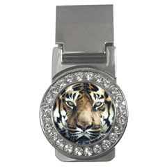 Tiger Bengal Stripes Eyes Close Money Clips (cz) 