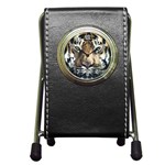 Tiger Bengal Stripes Eyes Close Pen Holder Desk Clocks Front