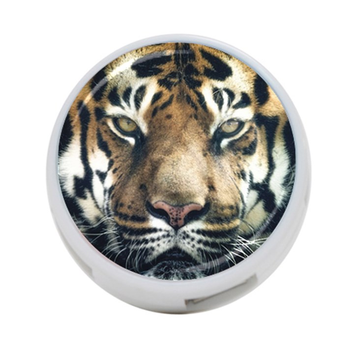 Tiger Bengal Stripes Eyes Close 4-Port USB Hub (One Side)