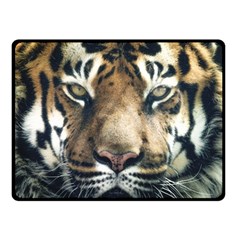 Tiger Bengal Stripes Eyes Close Double Sided Fleece Blanket (small)  by BangZart