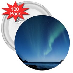 Aurora Borealis Lofoten Norway 3  Buttons (100 Pack)  by BangZart