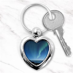 Aurora Borealis Lofoten Norway Key Chains (heart)  by BangZart