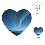 Aurora Borealis Lofoten Norway Playing Cards (Heart)  Front