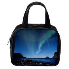 Aurora Borealis Lofoten Norway Classic Handbags (one Side) by BangZart