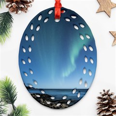 Aurora Borealis Lofoten Norway Oval Filigree Ornament (two Sides) by BangZart