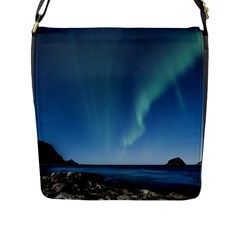 Aurora Borealis Lofoten Norway Flap Messenger Bag (l)  by BangZart