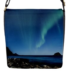 Aurora Borealis Lofoten Norway Flap Messenger Bag (s) by BangZart