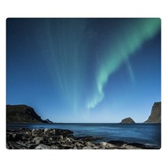 Aurora Borealis Lofoten Norway Double Sided Flano Blanket (small)  by BangZart