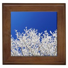 Crown Aesthetic Branches Hoarfrost Framed Tiles by BangZart