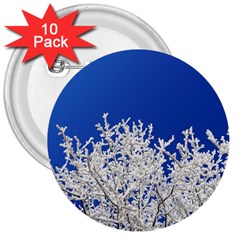 Crown Aesthetic Branches Hoarfrost 3  Buttons (10 Pack)  by BangZart