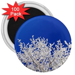 Crown Aesthetic Branches Hoarfrost 3  Magnets (100 Pack) by BangZart