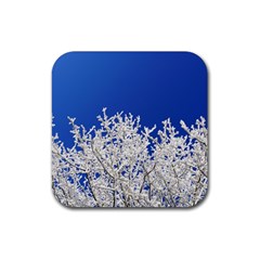 Crown Aesthetic Branches Hoarfrost Rubber Coaster (square)  by BangZart