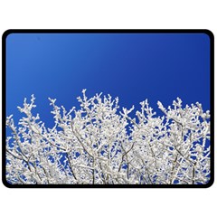 Crown Aesthetic Branches Hoarfrost Fleece Blanket (large)  by BangZart