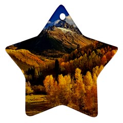 Colorado Fall Autumn Colorful Ornament (star) by BangZart