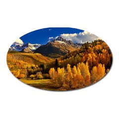 Colorado Fall Autumn Colorful Oval Magnet by BangZart