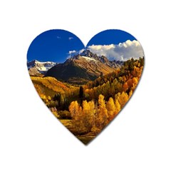 Colorado Fall Autumn Colorful Heart Magnet by BangZart