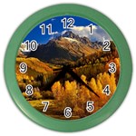 Colorado Fall Autumn Colorful Color Wall Clocks Front