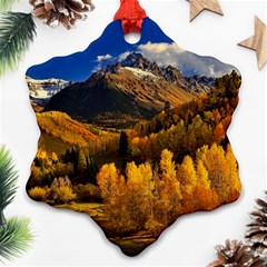 Colorado Fall Autumn Colorful Ornament (snowflake) by BangZart