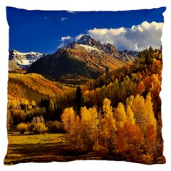 Colorado Fall Autumn Colorful Large Flano Cushion Case (one Side) by BangZart