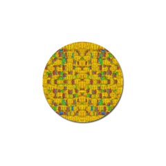 Rainbow Stars In The Golden Skyscape Golf Ball Marker by pepitasart