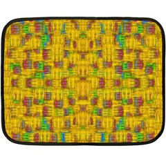 Rainbow Stars In The Golden Skyscape Fleece Blanket (mini) by pepitasart