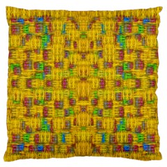 Rainbow Stars In The Golden Skyscape Large Cushion Case (two Sides) by pepitasart