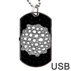 Strange Planet Dog Tag Usb Flash (one Side)