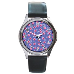 Roses And Roses Round Metal Watch by jumpercat