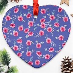 Roses And Roses Heart Ornament (two Sides) by jumpercat