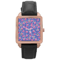 Roses And Roses Rose Gold Leather Watch  by jumpercat