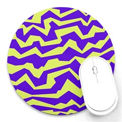 Polynoise Vibrant Royal Round Mousepads by jumpercat