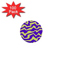 Polynoise Vibrant Royal 1  Mini Buttons (100 Pack)  by jumpercat