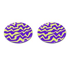 Polynoise Vibrant Royal Cufflinks (oval) by jumpercat