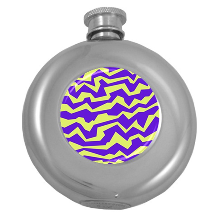 Polynoise Vibrant Royal Round Hip Flask (5 oz)