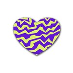 Polynoise Vibrant Royal Heart Coaster (4 pack)  Front