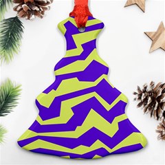 Polynoise Vibrant Royal Christmas Tree Ornament (two Sides) by jumpercat