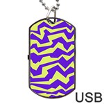 Polynoise Vibrant Royal Dog Tag USB Flash (Two Sides) Front