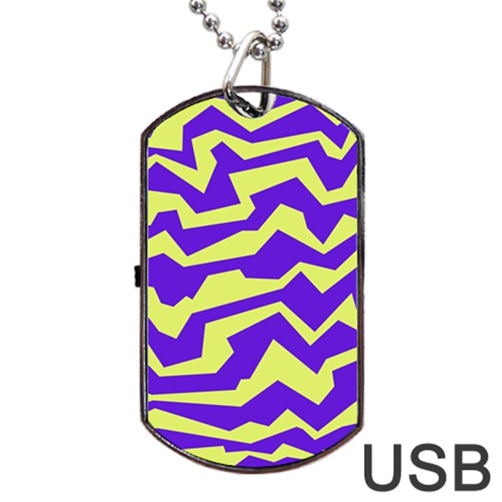 Polynoise Vibrant Royal Dog Tag USB Flash (Two Sides)