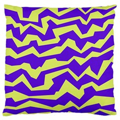 Polynoise Vibrant Royal Large Flano Cushion Case (one Side) by jumpercat