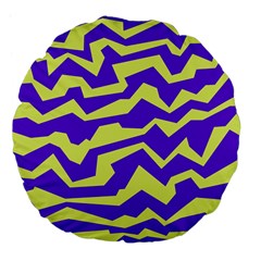 Polynoise Vibrant Royal Large 18  Premium Flano Round Cushions by jumpercat