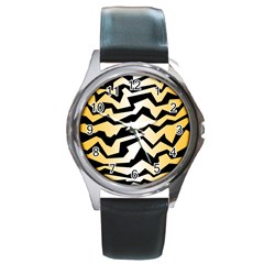 Polynoise Tiger Round Metal Watch by jumpercat