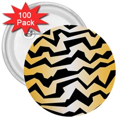 Polynoise Tiger 3  Buttons (100 Pack)  by jumpercat