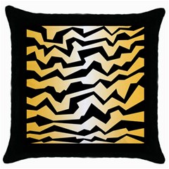 Polynoise Tiger Throw Pillow Case (black) by jumpercat