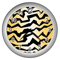 Polynoise Tiger Wall Clocks (silver)  by jumpercat