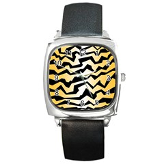 Polynoise Tiger Square Metal Watch by jumpercat