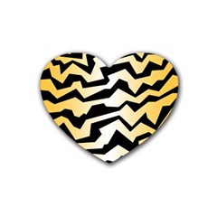 Polynoise Tiger Rubber Coaster (heart)  by jumpercat