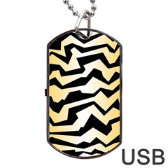 Polynoise Tiger Dog Tag Usb Flash (two Sides) by jumpercat