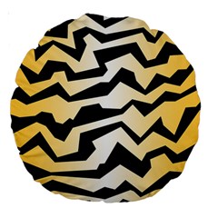 Polynoise Tiger Large 18  Premium Round Cushions by jumpercat